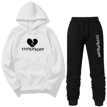 

2020 XXXTentacion Hoodies Pants Suit Men/Women Casual Pullover Streetwear Sweatshirt Sudadera Hombre Harajuku Male Hood Crewneck