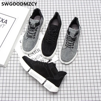 

High Top Sneakers Hip Hop Shoes Black Sneakers Mens Shoes Casual Fashion Sneakers Shoes+male Zapatos Cuero Hombre Ayakkabı