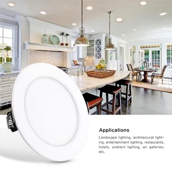 

5W 10W 18W Round RGB LED Panel Light Remote Control Recessed LED Ceiling Panel Light AC85-265V Modern Indoor Light Fixture