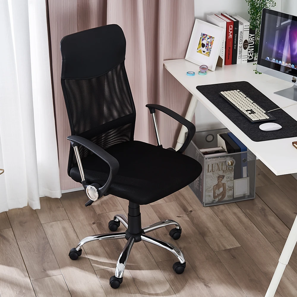 Amazing price Office Chair High Back Mesh Chair Height Adjustable Armchair With Swivel Lumbar Support Ergonomic Fast Delivery