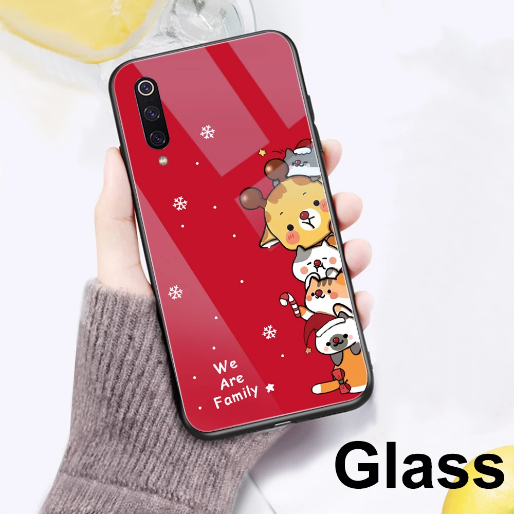 9 Ciciber Счастливого Рождества для Xiaomi mi 9 9T 8 A2 6X mi X 2 2S PocoPhone F1 стеклянные Чехлы для телефона для Red mi Note 7 8 6 Pro Чехол Fundas - Цвет: 9