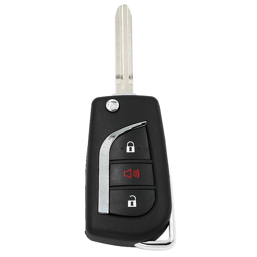 Upgrated Flip Remote Key Fob 3 Buttons 433.92mhz 4D67 Chip for Toyota Camry Corolla Hilux 2005-2008 FCC ID: B41TA B42TA