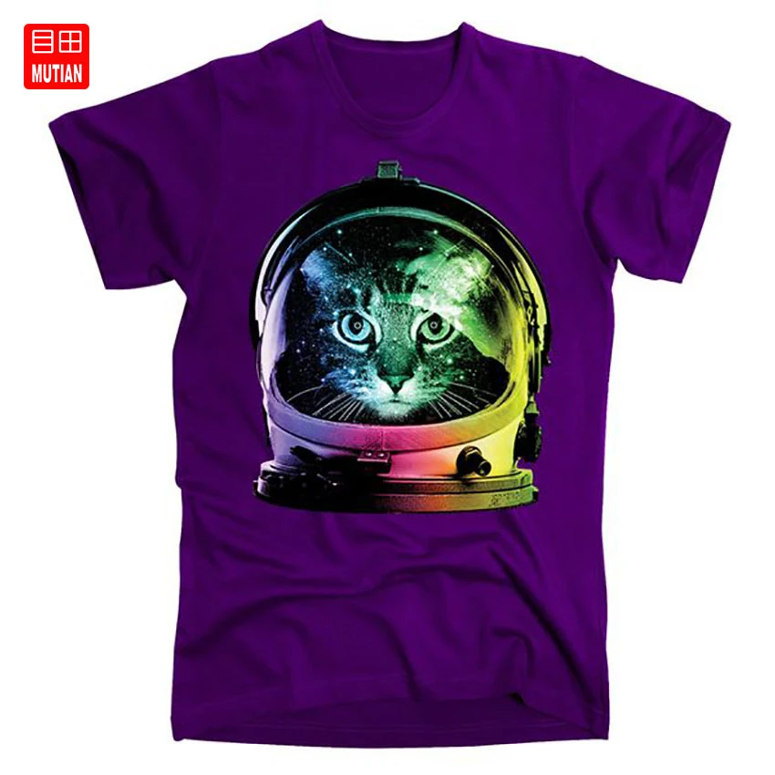 宇宙飛行士猫スペースヘルメット Tシャツ宇宙飛行士猫銀河宇宙猫宇宙飛行士猫クール Tシャツ Aliexpress