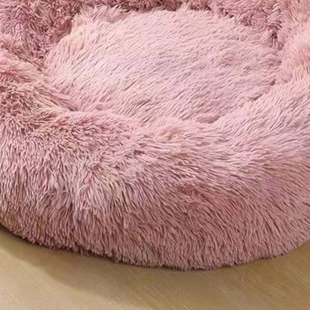 Собачий Круглый Питомник кошка длинный плюшевый супер мягкая кровать для питомца щенок подушка коврик переносные товары для кошек Зимний теплый спальный мешок 40-80 см