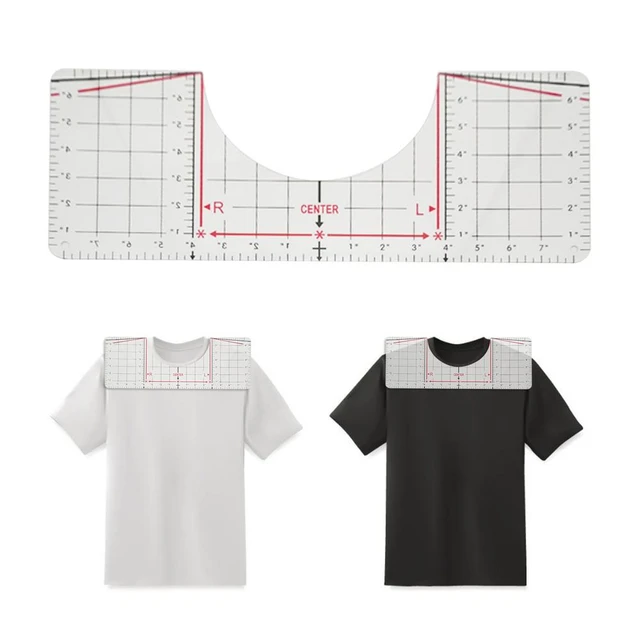 New T-shirt Ruler Guide for Vinyl Alignment to Center Designs Tool round  neck calibration tool Easily Make T-shirt DIY Supplies - AliExpress