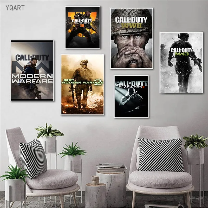 

YQART Game Posters Modern War Theme Wall Art Canvas Prints Pictures Painting Decoration for Home Bedroom Decoration No Frame