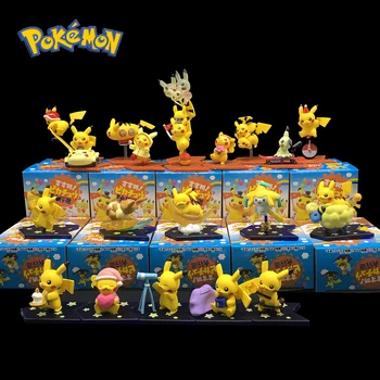 

TOMY Pokemon Pocket Monsters Pikachu Elf Figure Toys Action Figure Pikachu Beach Series Children Christmas Gifts