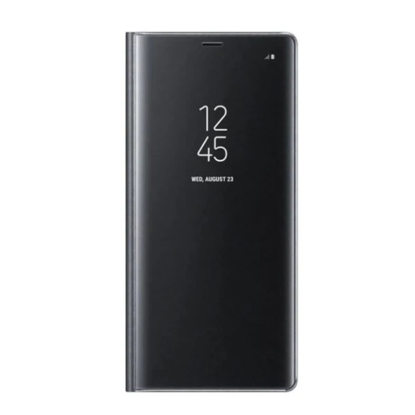 Samsung вертикальный зеркальный защитный чехол для телефона для samsung Galaxy Note 8 Note8 N9500 N9508 SM-N950F зеркальный чехол для телефона - Цвет: Black