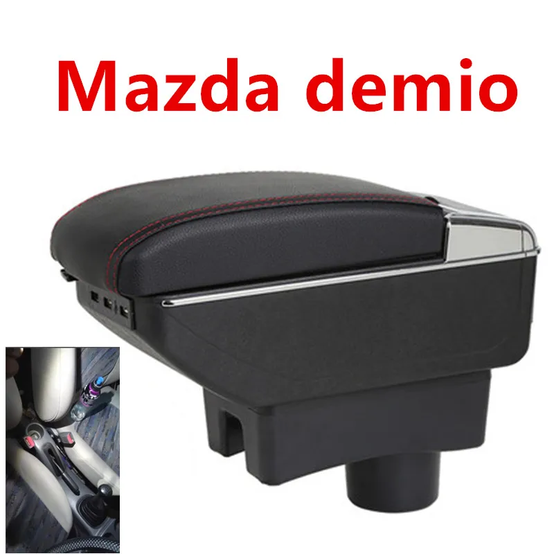 Для Mazda demio подлокотник коробка Универсальный центральный автомобильный подлокотник для хранения коробка Подстаканник Пепельница аксессуары для модификации