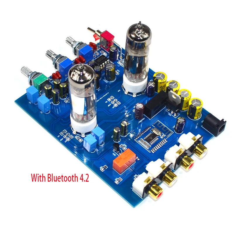 KYYSLB NE5532 DC12V2A 4,2 Bluetooth HIFI предусилитель 6J5 домашний усилитель звуковой трубки Fever Bile Preamp Tone Board 470 мкФ/25 в