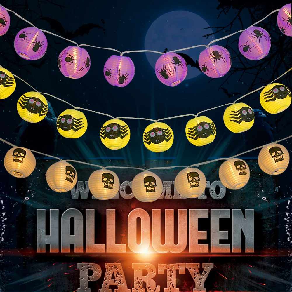 

Halloween Party String Lights Skull Eyeball Spider LED Lantern String Light Outdoor LED String Light Indoor LED Light Decoration