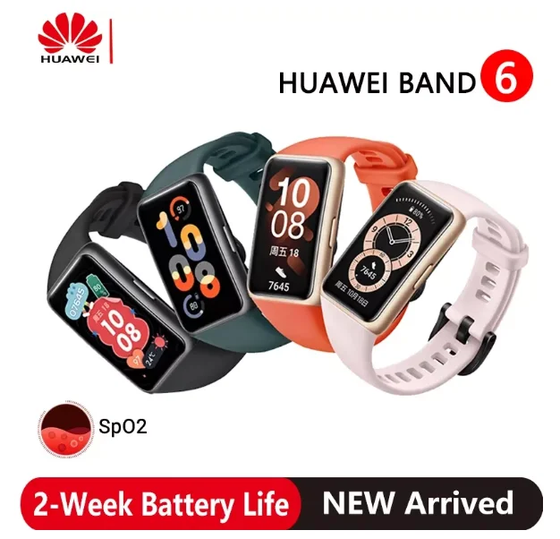 Original HUAWEI Band 6 Smart 2-Week Battery Life SpO2 1.47" FullView Display Fitness Bracelet Huawei Watch | Электроника