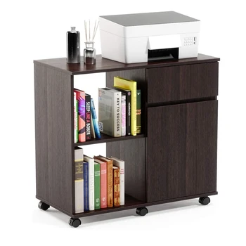 

Mobile Printer Stand with Storage Office Cabinet Wooden Under Desk Cabinet Storage Drawers Home Office Furniture Storage Cabinet