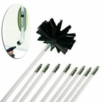 

10pcs/set Chimney Sweep Set Sweep Flue Sweeping Brush & Rod Kit Flexible