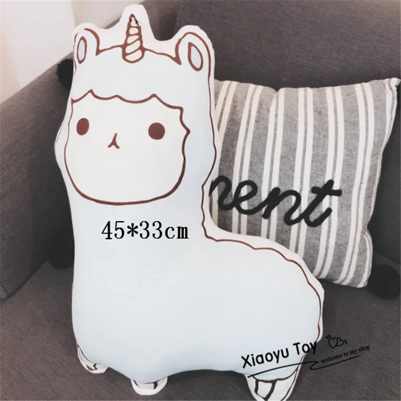 E 11 видов 45 см мультфильм 3D плюшевый, с принтом игрушка-подушка, единорог, кактус, кролик, утка, домашняя декоративная диванная подушка, подарок на праздник - Цвет: E
