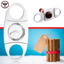 Ножницы для сигар, совершенно новые металлические двойные лезвия из нержавеющей стали, нож для резки, карманные ножницы для сигар, ножницы, аксессуары для курения