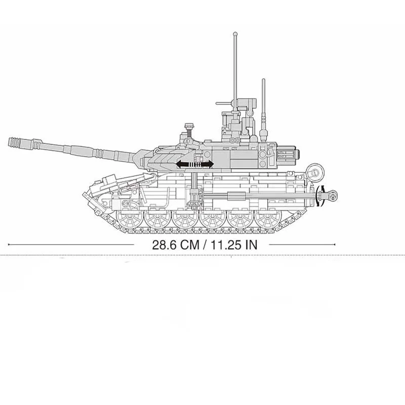 Мировая война, Военная серия, российский т90мс, главный боевой танк, модель солдат, фигурки, строительные блоки, игрушки