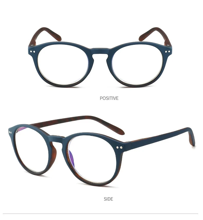 Модные круглые очки для чтения женщин и мужчин прозрачный синий свет смолы очки для пресбиопии унисекс диоптрий+ 1,0+ 2,0+ 3,0+ 4,0