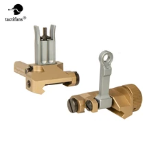 BD Tactical KAC 300M Flip Up Sight Kit Front And Rear Iron Sights Rail Mounting Airsoft Paintball Shooting Gun Accessories