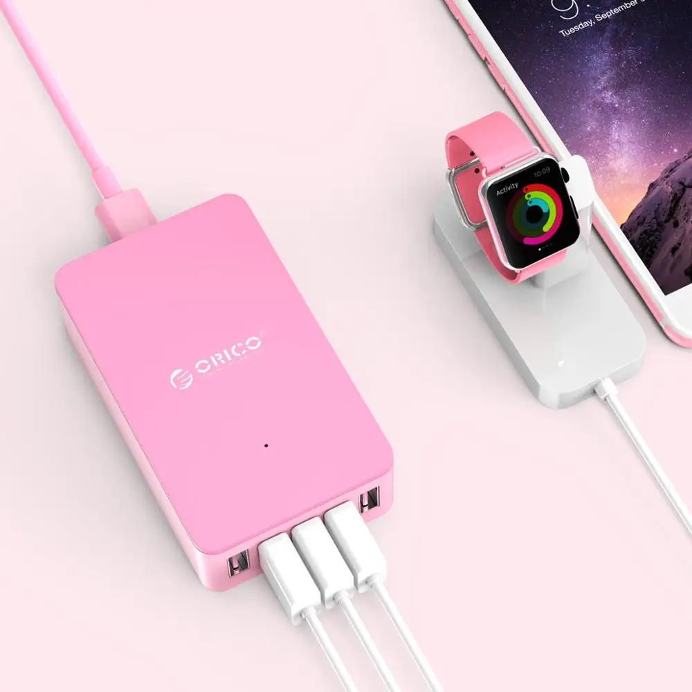 ORICO 5 Ʈ USB , ũž  ̼,  Ｚ ޴ º, 8A, 40W, 5V2.4A