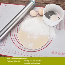 60x40 см силиконовый коврик для выпечки со шкалой прокатки теста коврик для замеса теста антипригарный кондитерский лист печи пищевой лайнер