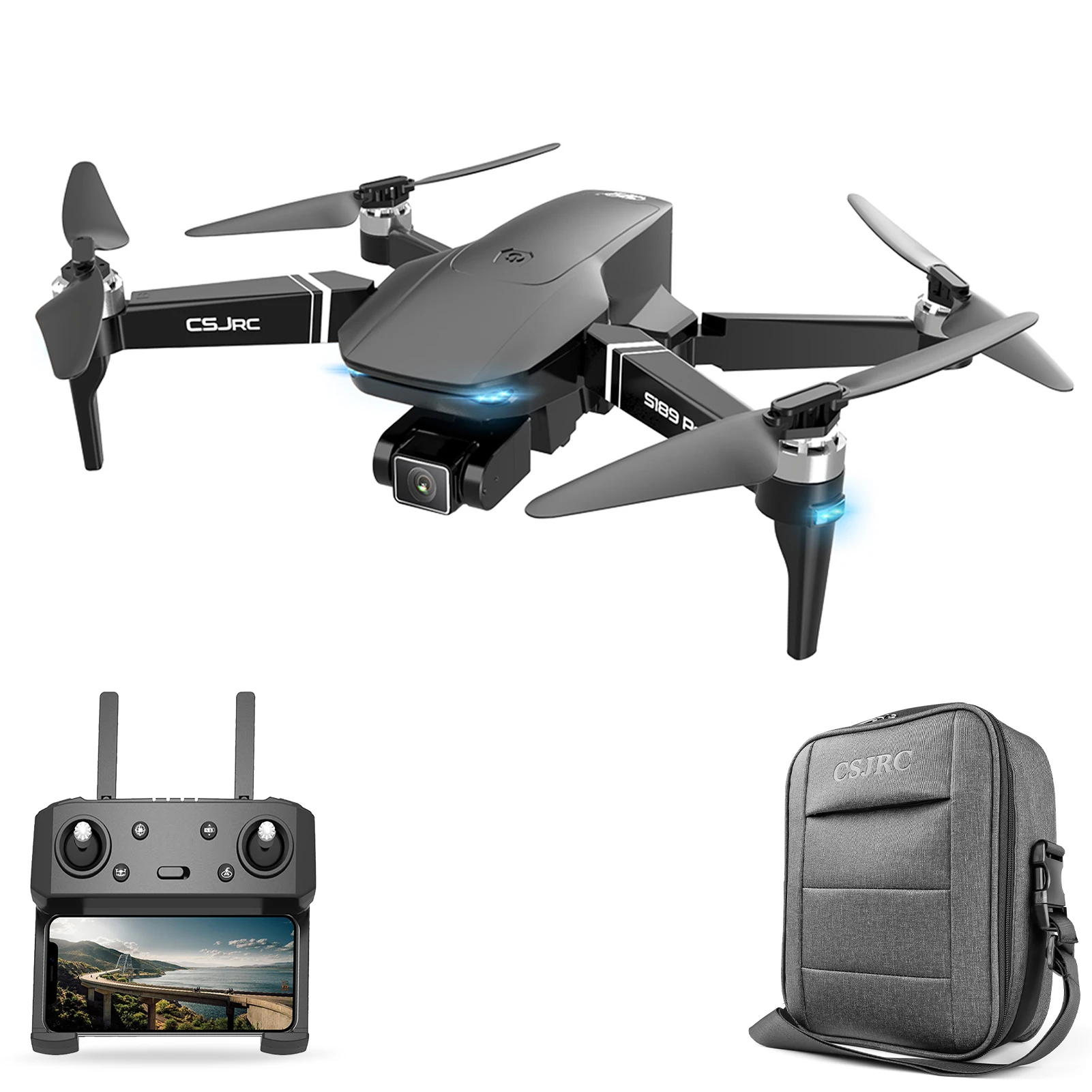 Дрон CSJ S189 PRO двойная камера GPS 4K Wifi FPV 25 мин полета | Игрушки и хобби