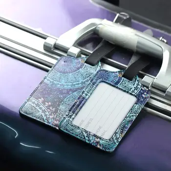

Cute Luggage Travel Accessories Tag PU Leather Suitcase ID Addres Holder Baggage Boarding Tag Portable Label