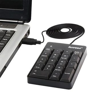 

RAXFLY USB Wired Numeric Keypad 18 Keys Slim Mini Number Pad Desk Digital Keyboard For iMac/MacBook Air/Pro Laptop PC Notebook