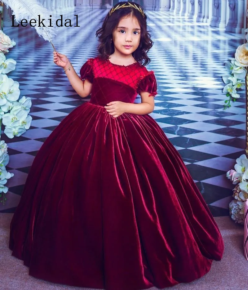 lovely-cheap-princess-simple-dark-red-velvet (1)