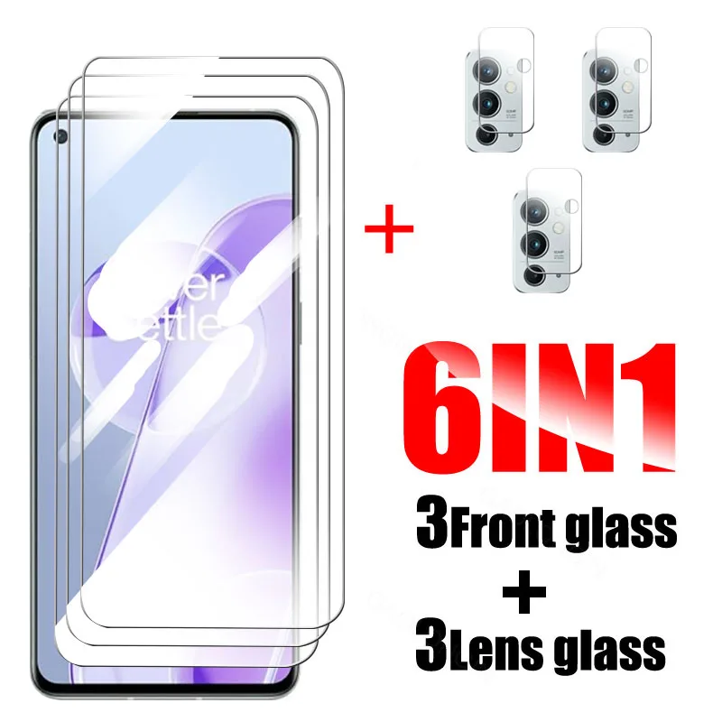 

6in1 1+ 9rt tempered glass for oneplus 9 rt camera screen protector film one plus 8t pro one+ oneplus9rt oneplus9r oneplus9 case