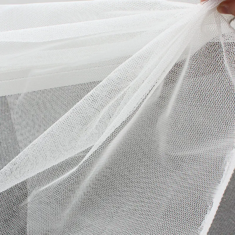 Очень жесткая сетчатая ткань, вечерние тюлевые юбки-пачки 2 м x 180 см ширина-белый