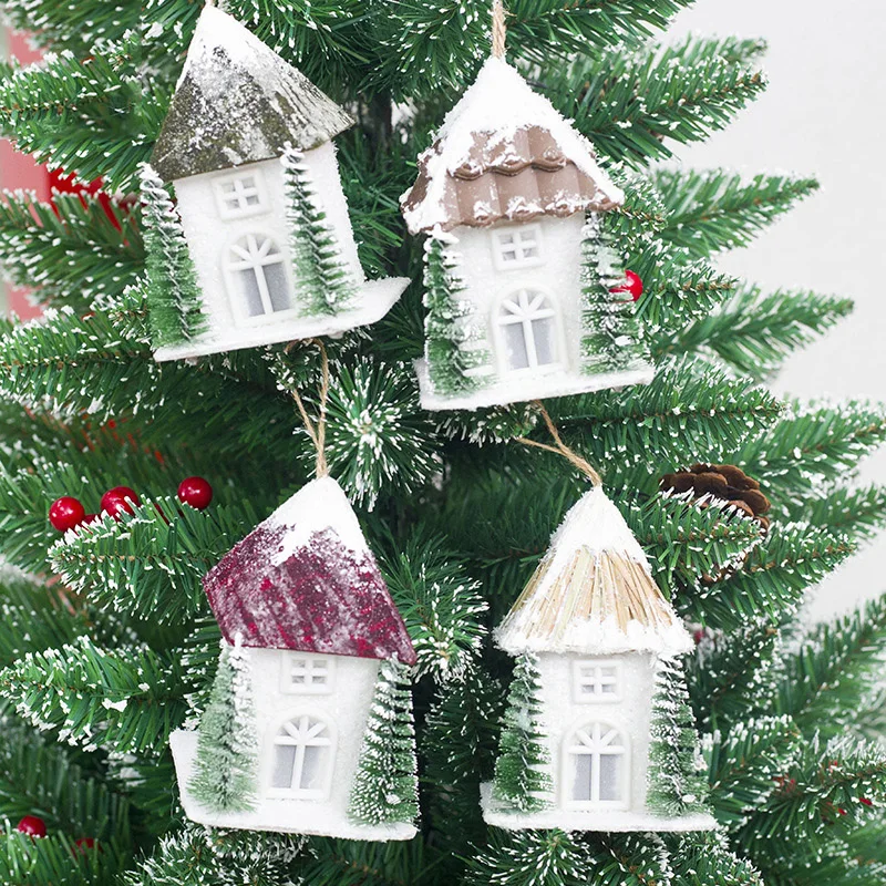 

Cute Ornaments Mini Tree House Pendant Kids Gift Toys for Christmas Party Light Decoration HUG-Deals