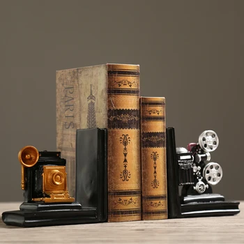 

Retro and nostalgic study living room decorations display projector books stand on books block wine cabinet cabinet bric-a-brac