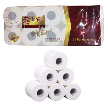 

10roll Toilet Paper 3 Layers Hollow Soft Thick Design Skin-friendly Eco-friendly Toilet Tissue Portable Home Toilet Paper Z2