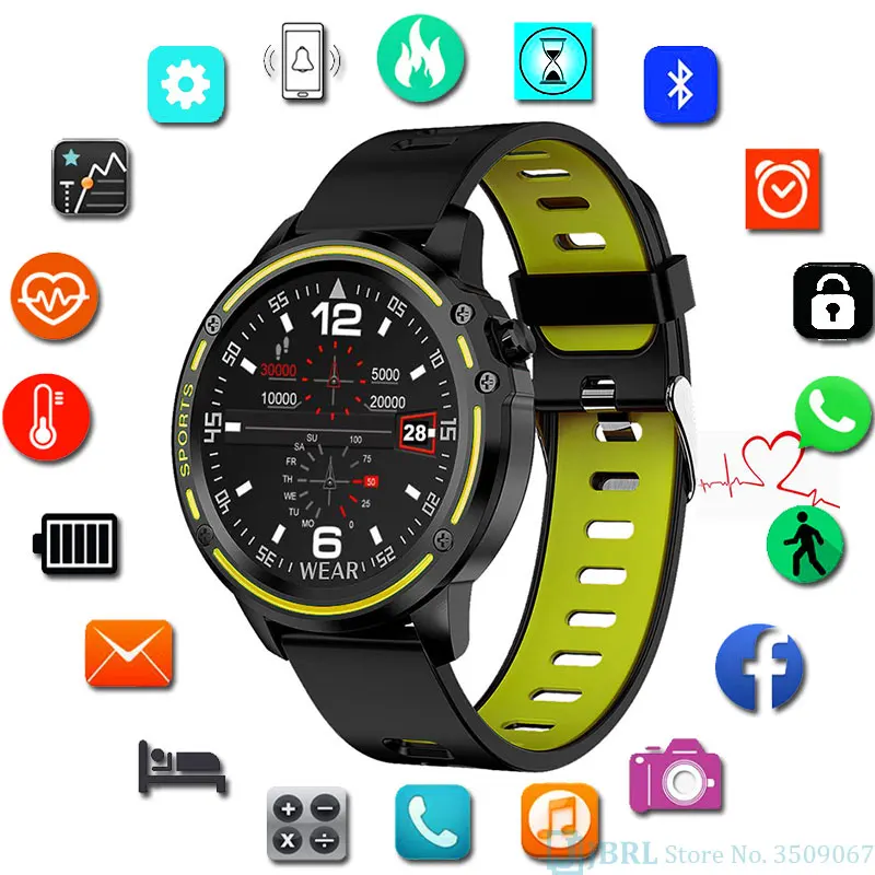 

Smart Watch Blood-Pressure-Heart-Rate ECG Sport L8 PPG Mode Ip68 Waterproof Sports Smartwatch