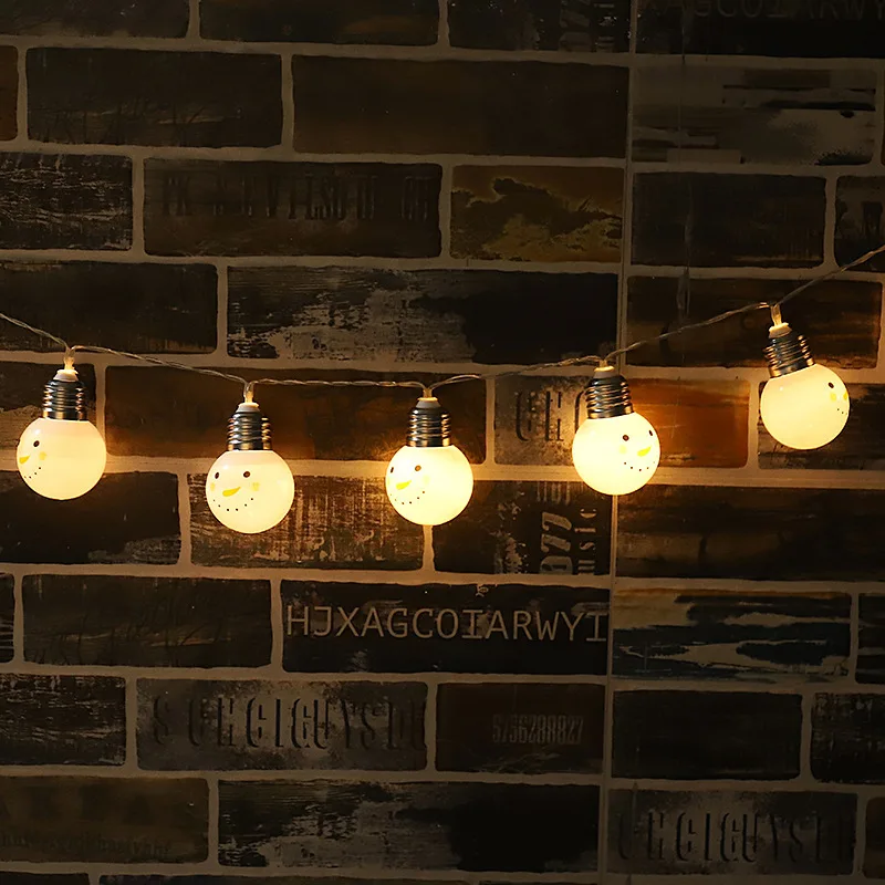 

Christmas Party Decorations 2m 10 Led Snowman Bulb Lights String Christmas Decorations for Home New Year 2020 Kerst Navidad 2019