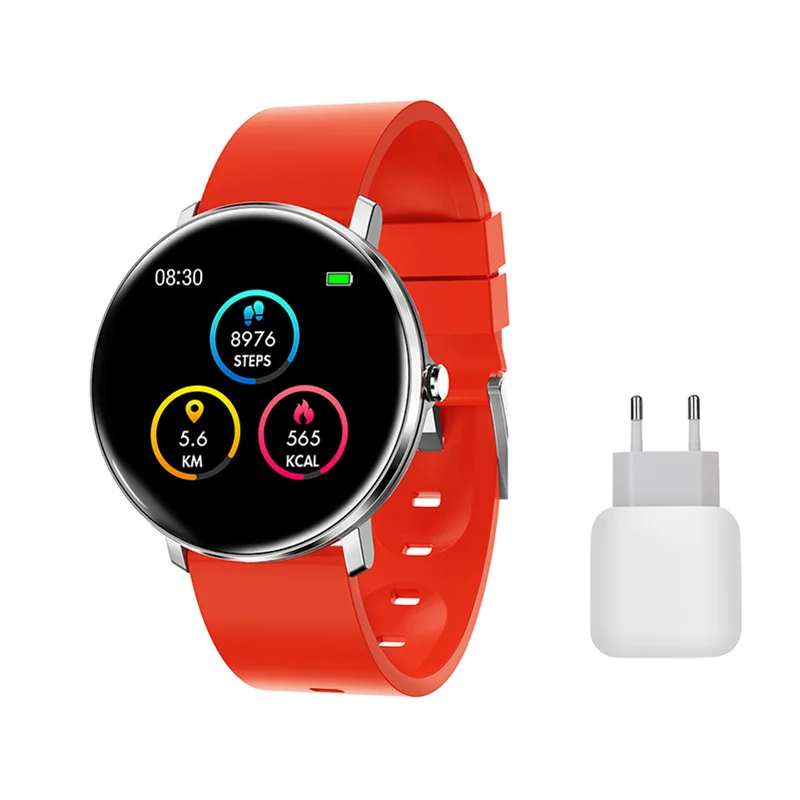 Red charger H11 Смарт часы браслет 1.22IN цветной экран одиночный сенсорный Спорт IP67 водонепроницаемый дисплей погоды умный Браслет - Цвет: Red charger