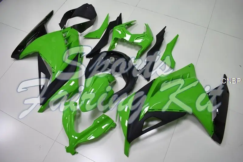 Body Kits for EX300 2013 - 2017 Green Black Abs Fairing EX 300 Ninja 2016 Bodywork Kawasaki Zx300r 13 14 | Автомобили и мотоциклы