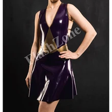 Женское сексуальное платье из латекса с открытой спиной