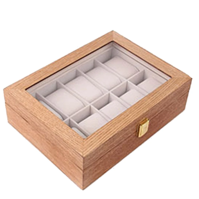 Ретро деревянный чехол для часов, прочная упаковка, держатель для хранения ювелирных изделий, органайзер для часов, шкатулка - Цвет: A5