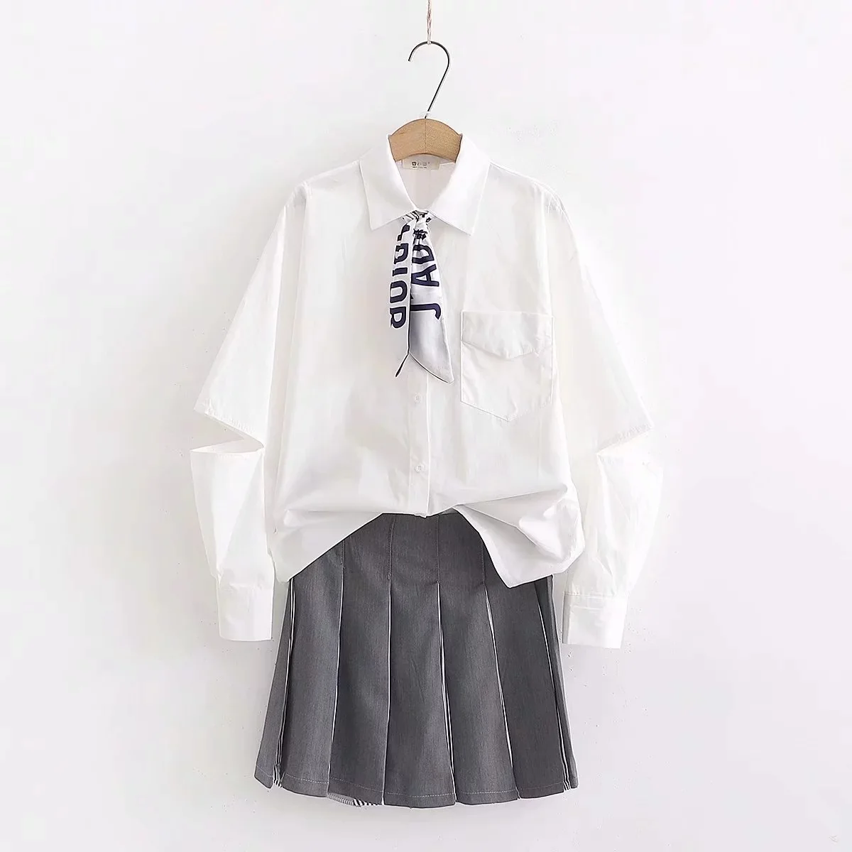 

Japanese-style Hipster 19 Early Autumn New Style Sweet Versatile Literature And Art College Style Pleated Short Skirt Lettered S