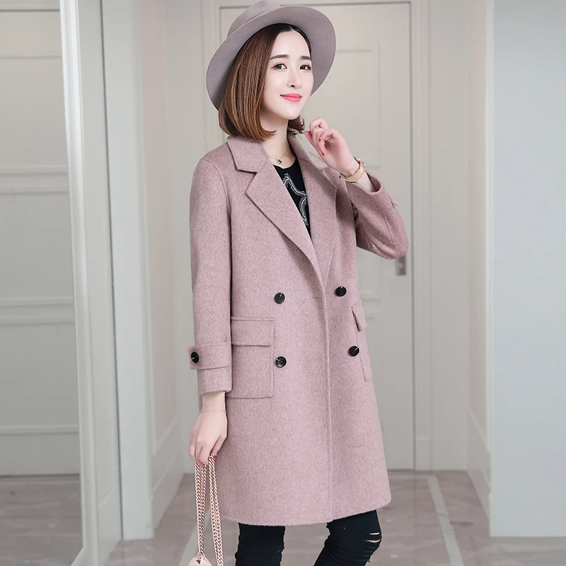

Femme Wool Korean Coat Long Winter Coat Women Casaco Feminino Coats New Arrival 2023 Casacas Para Mujer Clothes KJ182