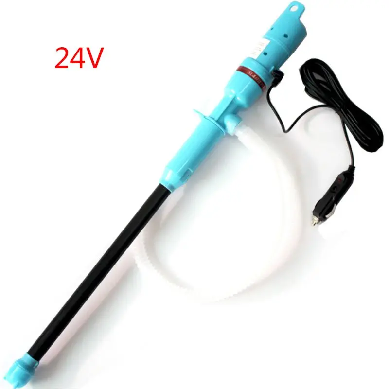 12V/24V Car Charging Liquid Delivery Pump Hand Pump Liquid Transfer Water Gas Tool Gasoline Fuel Portable Car Siphon Hose Outdoo