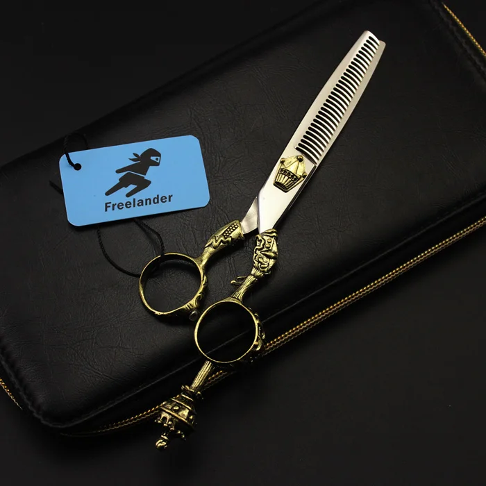 thinning scissors Профессиональные ножницы для волос с короной Фараона, 6 дюймов, парикмахерские ножницы, качественные ножницы для стрижки, инструменты для укладки, Парикмахерская - Цвет: thinning scissors