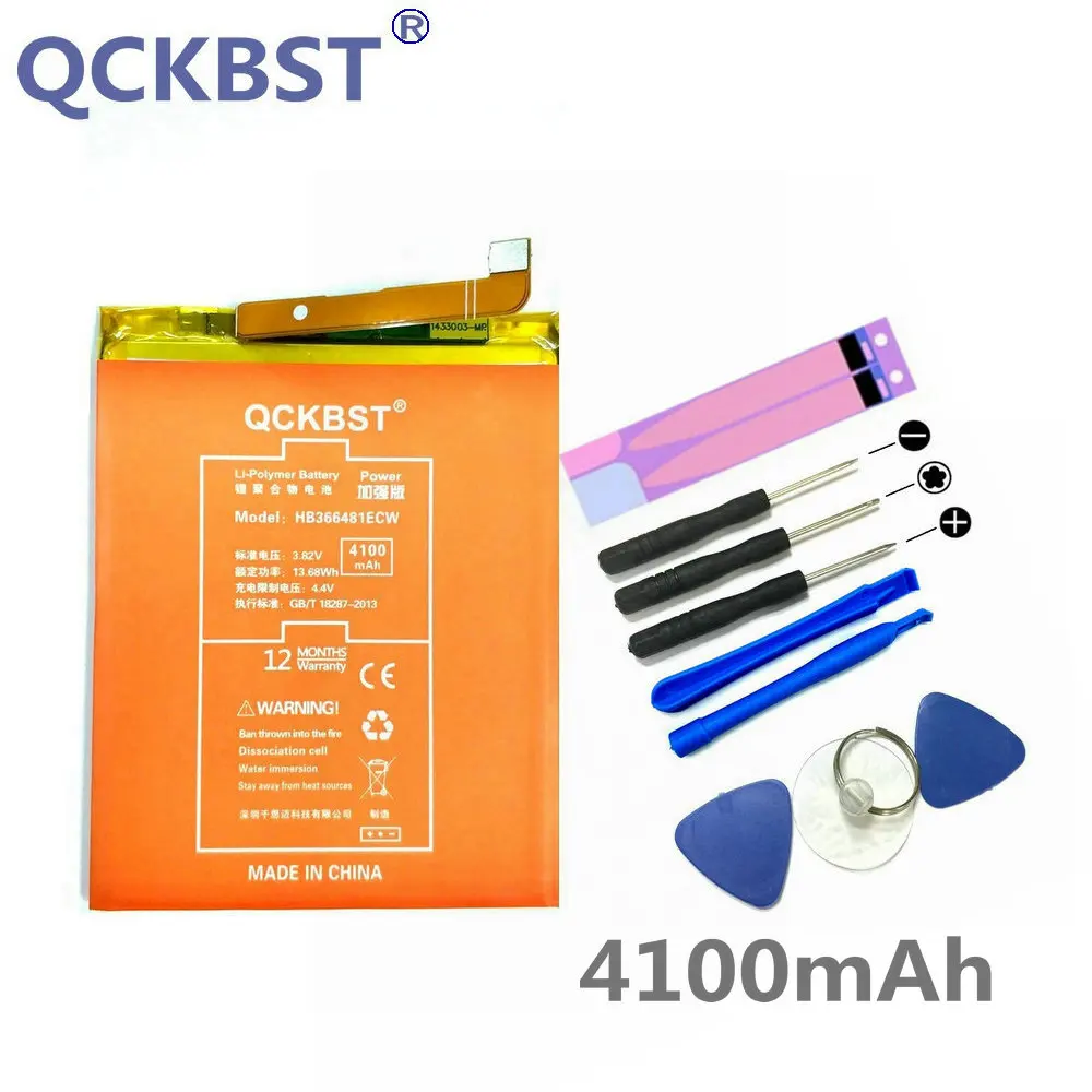 

New 2019 4100mAh HB366481ECW Battery For Huawei P9 5C (P9 G9 P10 Lite) G9 Honor 8 /Honor 8 Lite/ Y6 II EVA-AL00/AL10/L09/TL00