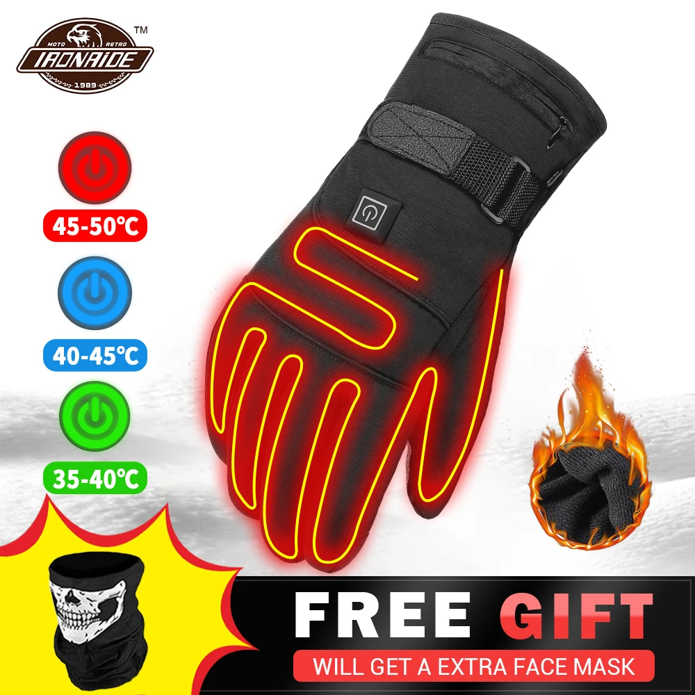 HEROBIKER Motorcycle Gloves Waterproof Heated Guantes Moto Touch Screen