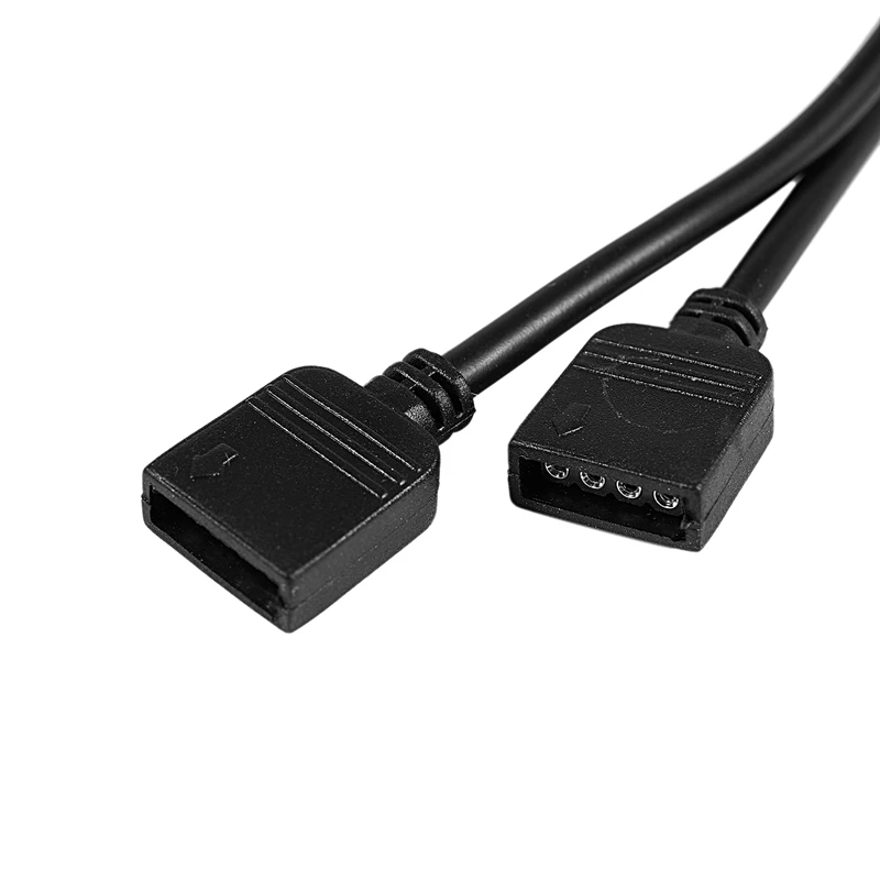 Светодиодный полоски RGB 4 Pin женский разъем кабель-удлинитель Черный 1 м