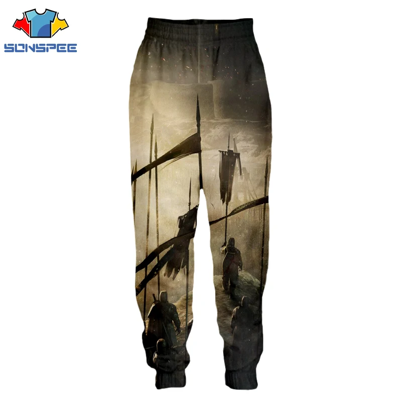 Мужские спортивные брюки SONSPEE компрессионные Connotation с 3D рисунком для бега на