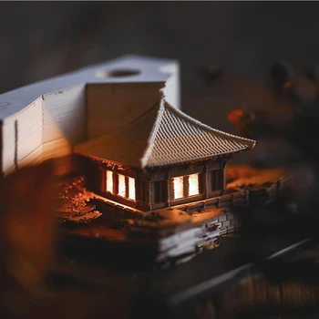 

Creative 3D Lovely Notepad Architectural Creative Paper Carving Note Memo Pad Plaid Paper Ancient Style LOVE Gift birthday Gift