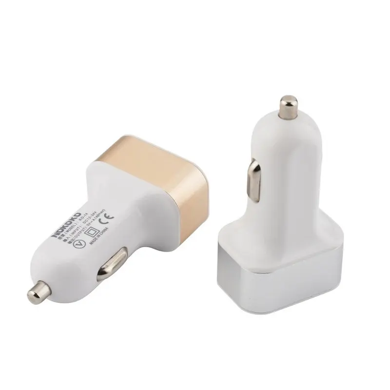 100 шт универсальное тройное USB Автомобильное зарядное устройство USB гнездо 3 порта автомобильное зарядное устройство s для iPhone samsung Ipad DHL Быстрая